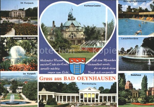 Bad Oeynhausen Kurpark Fontäne Kurhaus Casino Bewegung