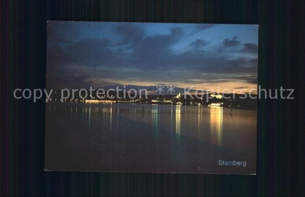 Starnberg Starnbergersee bei Nacht