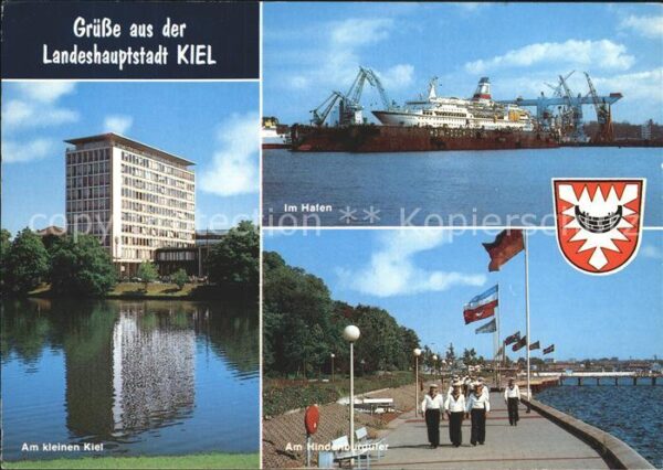 Kiel Am kleinen Kiel Hochhaus Hafen Fähre We