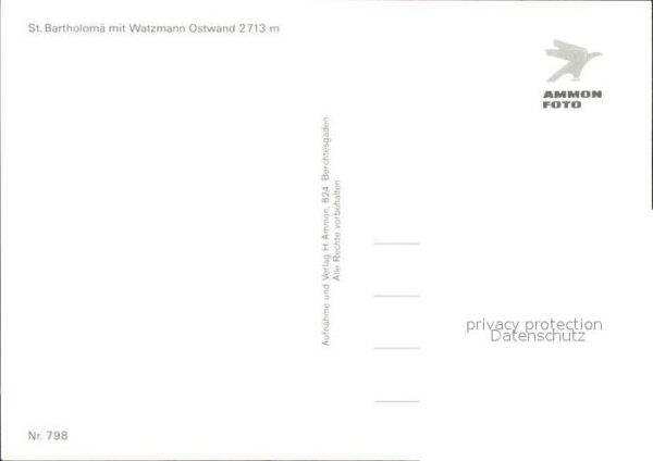 St Bartholomae Wallfahrtskirche mit Watzmann Ostwand B – Bild 2