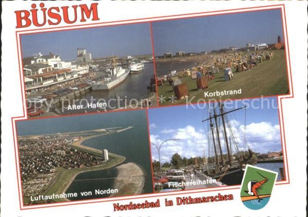 Buesum Nordseebad Alter Hafen Korbstrand Fischereihafen S