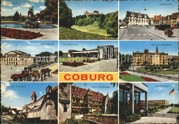 Coburg Rosengarten Veste Marktplatz Schloss Ko