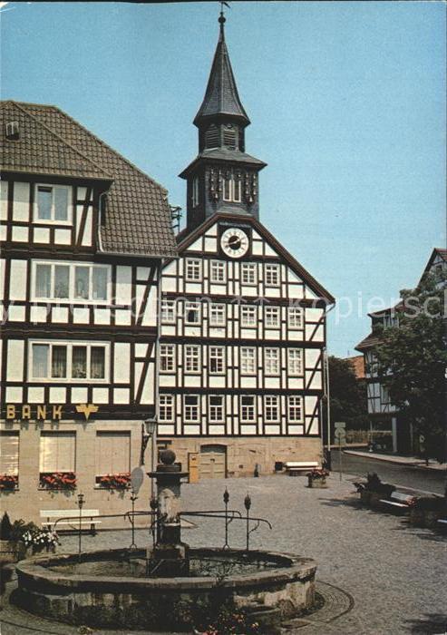 Allendorf Bad Sooden Rathaus Glockenspiel Marktbrunnen Fachw