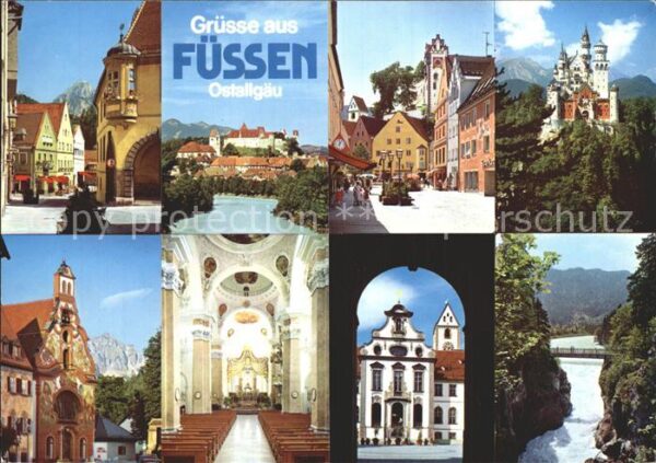 Fuessen Allgaeu Altstadt St Mang Klosterkirche Schloss