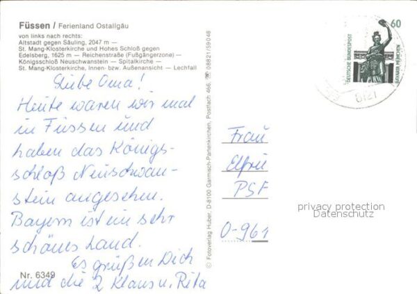 Fuessen Allgaeu Altstadt St Mang Klosterkirche Schloss – Bild 2