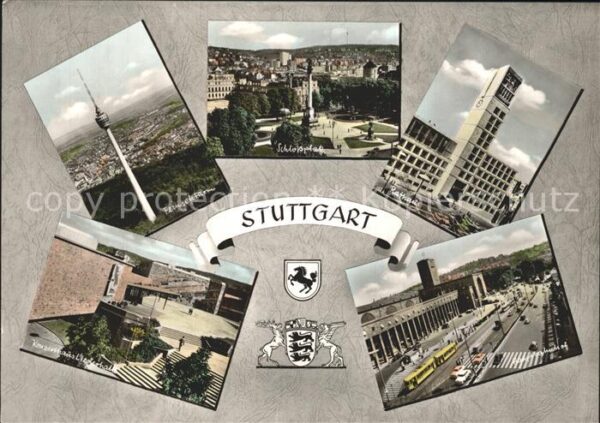 Stuttgart Fernsehturm Schlossplatz Rathaus Bahnho