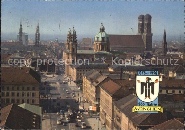 Muenchen Ludwigstrasse Rathaus Frauenkirche