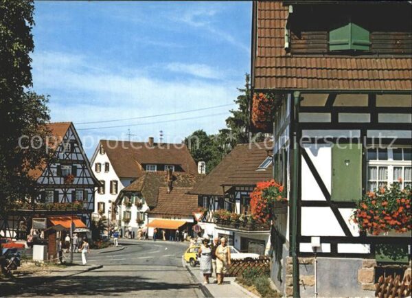 Sasbachwalden Hauptstrasse Fachwerkhäuser Weinort Sch