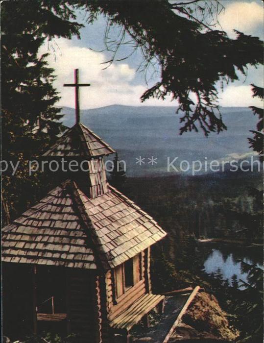 Riedlhuette Rachelkapelle mit Rachelsee Bayerischer