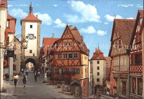 Rothenburg Tauber Plönlein mit Siebersturm Kobolzeller To