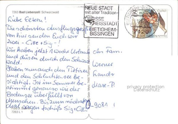 Bad Liebenzell Blick zur Burg Restaurant Terrasse – Bild 2