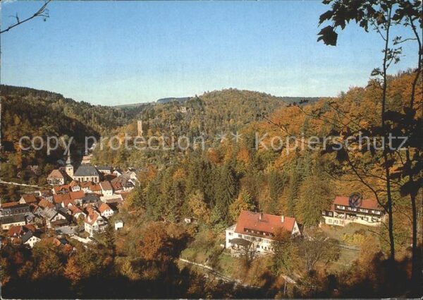 Bad Berneck Teilansicht mit Gasthof Pension Zur Que