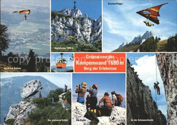 Aschau Chiemgau Kampenwand Gipfelkreuz Drachenflieger B