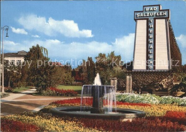 Bad Salzuflen Rosengarten mit Saline Thermalbad