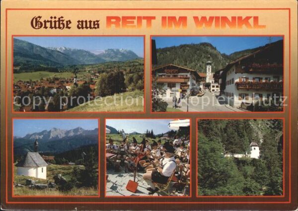 Reit Winkl Panorama Alpen Dorfeinfahrt Winklmoosal