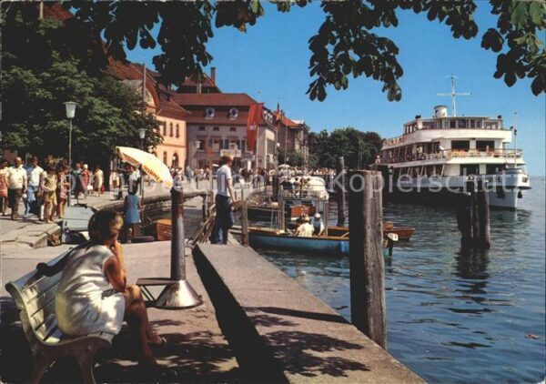 Ueberlingen Bodensee Hafen Fähre Uferpromenade
