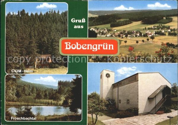 Bobengruen CVJM Heim Kirche Landschaft Froschbacht
