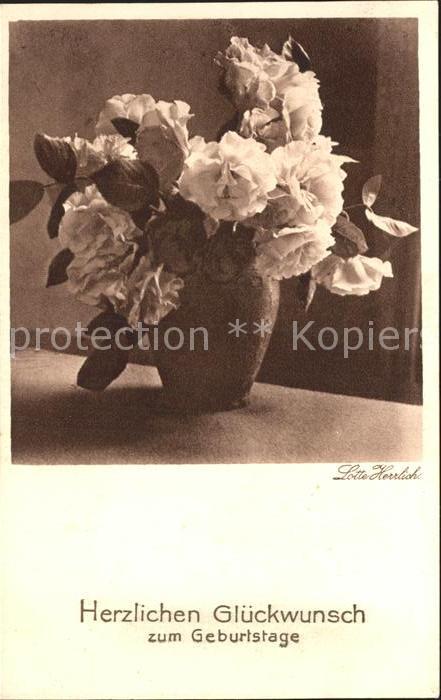 Foto Herrlich Lotte Geburtstag Rosen Vase