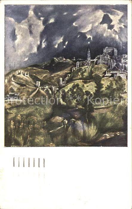 Kuenstlerkarte El Greco View of Toledo