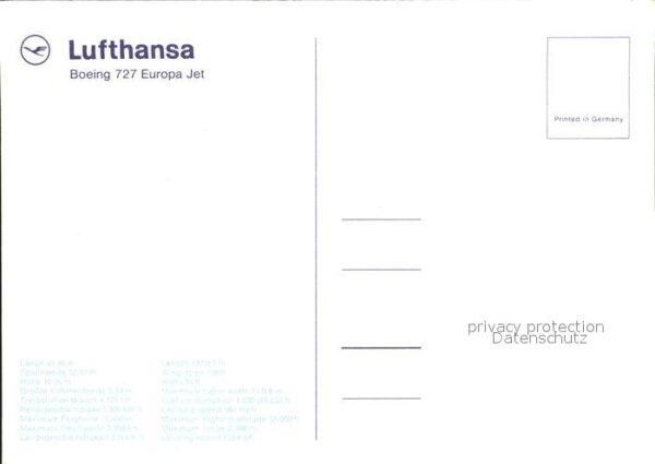Lufthansa Boeing 727 Europa Jet – Bild 2