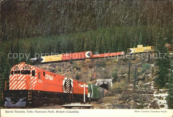 Eisenbahn Spiral Tunnels Yoho National Park Briti