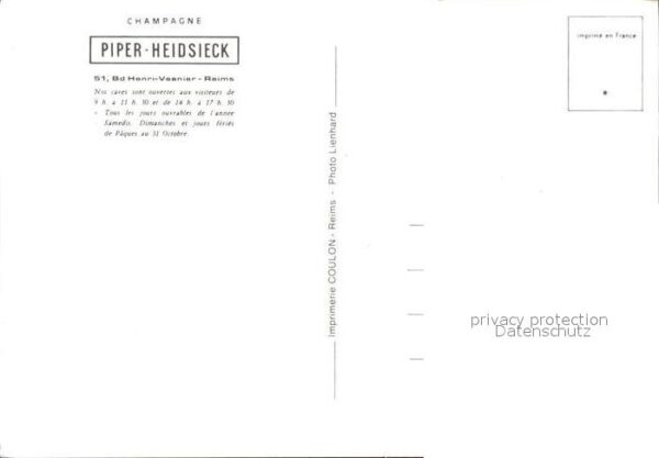 Alkohol Champagne Piper-Heidsieck Reims Bahn – Bild 2