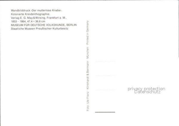 Lithographie Kreidelithographie Wandbilddruck Der mu – Bild 2