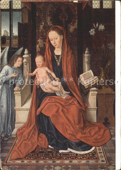 Religion Memling Thronende Maria mit Kind und En
