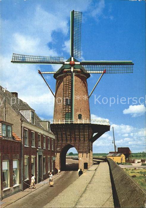 Windmuehle Wijk bij Duurstede Rijn en Lek