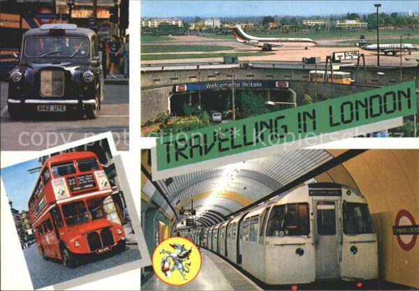 U-Bahn Subway Underground Metro Autobus Flugzeug Heathrow Airport Londo