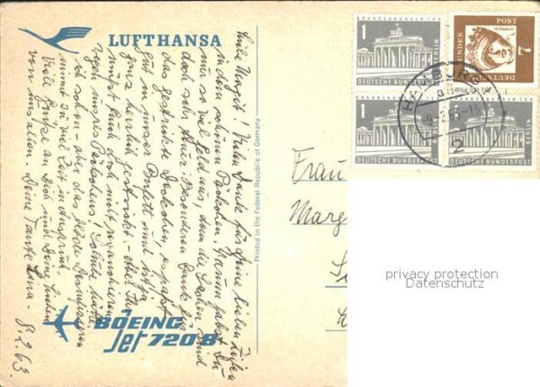 Lufthansa Boeing Jet 720 B – Bild 2