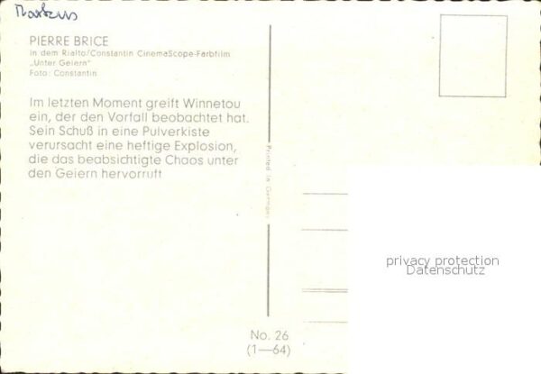 Kino Film Unter Geiern Pierre Brice Winnetou – Bild 2