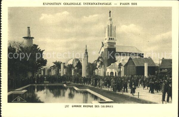 Exposition Coloniale Internationale Pari Grande Avenue des Colonies