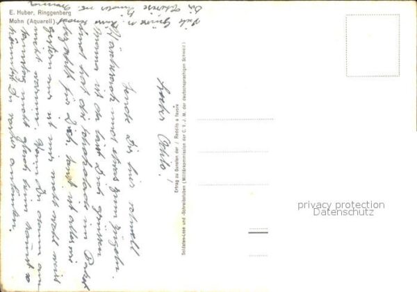 Kuenstlerkarte E. Huber Mohn – Bild 2