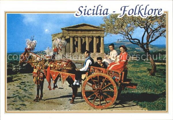 Pferdekutschen Sicilia Folklore Carretto siciliano