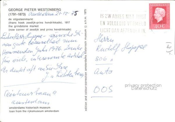 Kuenstlerkarte George Pieter Westenberg De Slijpsteenm – Bild 2