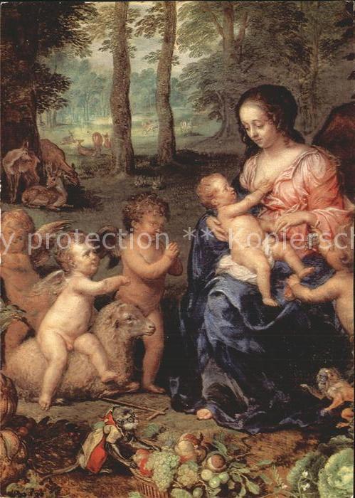 Kuenstlerkarte Jan Brueghel  Die Heilige Familie