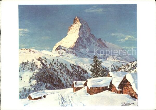 Kuenstlerkarte G. Pasche Matterhorn