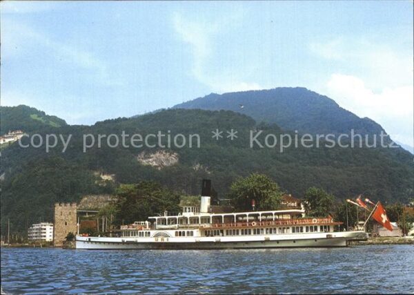 Dampfer Seitenrad DS Uri Vierwaldstättersee