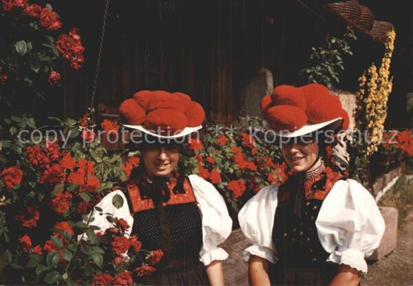 Trachten Schwarzwald Gutach Bollenhut - P O S T K A R T E -