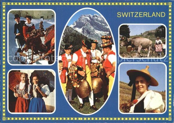 Trachten Schweiz Schlitten Kuhglocken