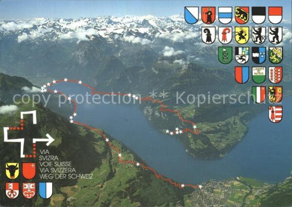 Wandern Schweiz Wappen Kantone