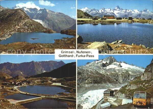 Postbus Grimsel-Passhöhe Gotthard-Passhöhe Belv