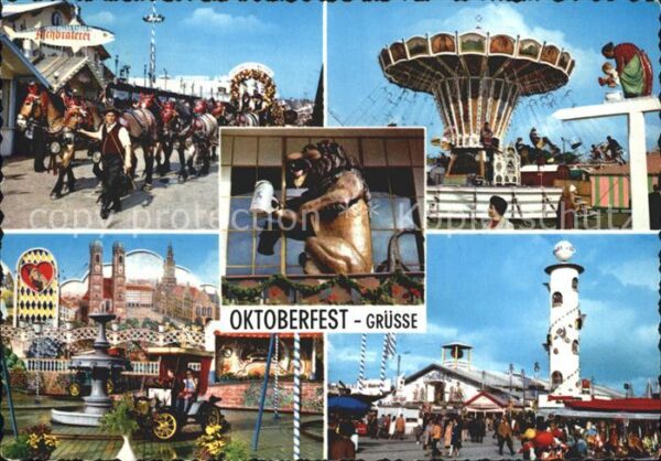 Oktoberfest München Karussell Brauerei-Pferdegespan