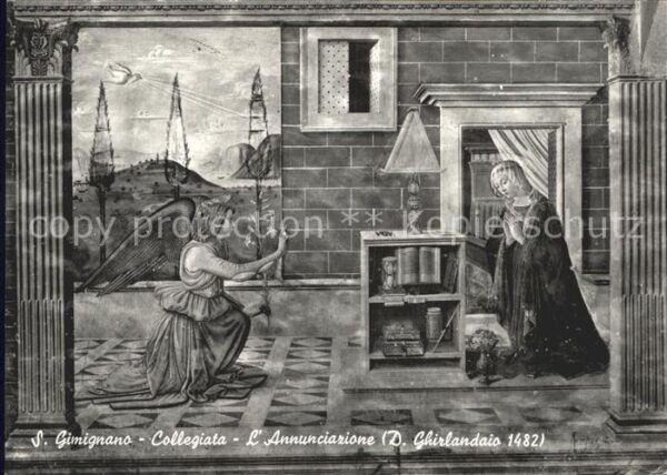 Kuenstlerkarte D. Ghirlandaio Collegiata L'Annunciazio