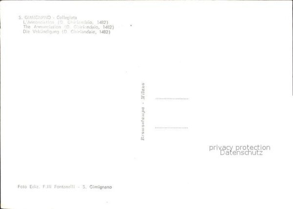 Kuenstlerkarte D. Ghirlandaio Collegiata L'Annunciazio – Bild 2