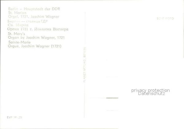 Kirchenorgel St. Marien Berlin – Bild 2