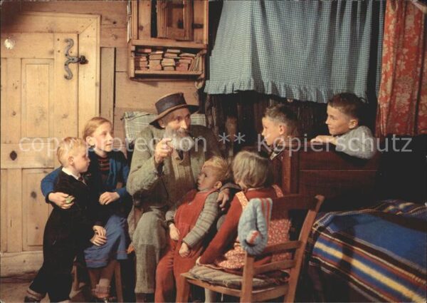 Kinder Child Enfants Der Grossvater erzählt