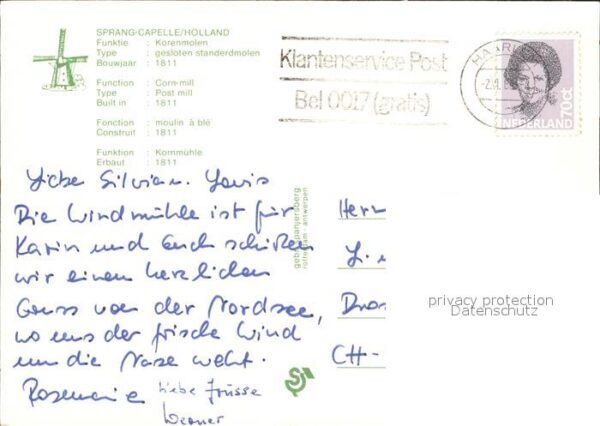 Windmuehle Sprang-Capelle Korenmolen Kuh – Bild 2