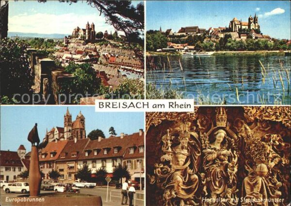 Breisach Rhein Gesamtansicht Europabrunnen Hochaltar m